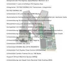 M.2 Ea Key Gigabit Lan Ethernet kortelė 2.5g Single Port Multi Gigabit tinklo adapteris, M.2 2.5g Ethernet tinklo kortelė