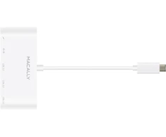 Macally Uc3hub3gbc 3.1 Usb-c į 3 prievadų Usb-a gigabitinis eternetas ir Usb-c įkrovimo adapteris
