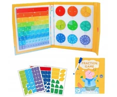 Magnetinės dėlionės matematikos mokymasis trupmenos Montessori žaislas galvosūkiai