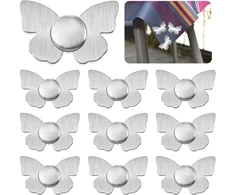 Magnetinis nerūdijančio plieno staltiesės svarelis su drugeliu, magnetinis staltiesės spaustukas, staltiesės svarelis, apie 60 g/vnt., skirtas naudoti viduje ir lauke, 10 vnt.