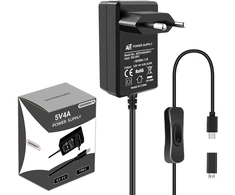 Maitinimo šaltinis Raspberry Pi 4, 5v 4a Usb-c su įjungimo/išjungimo jungikliu