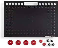 Manfrotto Tethergear Nešiojamas kompiuteris Deck, 4.8 mm storio, lengvas aliuminio nešiojamojo kompiuterio laikiklis, 46 cm x 31 cm, sūrio plokštės stiliaus, neslystantis laikiklis ir kabelių valdymas, Mltsa4301b