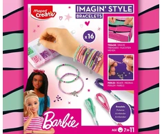 Maped Creativ Imagine'style Barbie papuošalų gamybos rinkinys - audimo gidas papuošalų gamybai - veikla 16 austų apyrankių, karoliukų, pakabukų gamybai - vaikams nuo 7 metų