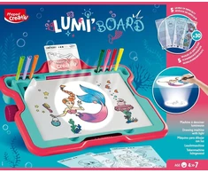 Maped Creativ Lumi Board – tema „po vandeniu“ – alternatorius, skirtas mokytis piešti – 63 dalių rinkinys, kūrybinis žaislas vaikams nuo 4 metų