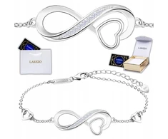 Marella Sidabrinė apyrankė su širdele ir begalybės ženklu Infinity Love Sidabras 925