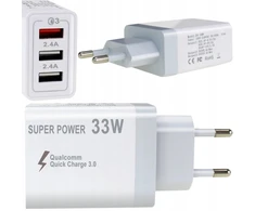 Matisto Greitas universalus tinklo įkroviklis telefonui 3x usb kostka qc 33w