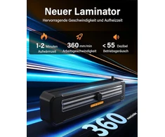 Maxdone laminatorius, a3 laminatorius su įmontuotu pjovikliu, laminatorius su 10 plėvelių ir kampų apvalinimo įrankiu, 2 volelių sistema, greitas įšilimas, laminatorius a3 a4 a5 a6 mokyklos dokumentams namų nuotraukoms