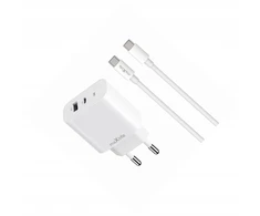 Maxlife Greitas 20w tinklo įkroviklis su laidu 2 įėjimai Honor 9x