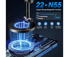 Maxtachi magnetinis telefono laikiklis automobiliui, sulankstomas ir 360° besisukantis, tinka magsafe automobiliniam laikikliui ant prietaisų skydelio, lydinio magnetinis telefono laikiklis, skirtas iphone 16, 15, 14, 13, 12