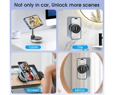 Maxtachi magnetinis telefono laikiklis automobiliui, sulankstomas ir 360° besisukantis, tinka magsafe automobiliniam laikikliui ant prietaisų skydelio, lydinio magnetinis telefono laikiklis, skirtas iphone 16, 15, 14, 13, 12