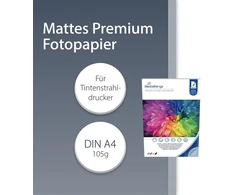 Mediarange 100 lapų A4 formato rašalinio spausdintuvo fotopopierius, matinis, 105 g
