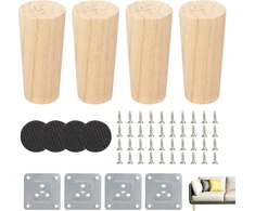 Sofa Medinės baldų kojelės, 4 vnt., 8 cm, spintos, lovos, sofos