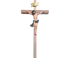 Medinis kryžius su Jėzaus figūra, 35 cm