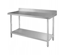Mega-m Sieninis nerūdijančio plieno darbinis stalas restoranams 160x70 cm