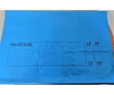 Mėlyni maišai padangoms su spauda padangų laikymui, pakuotėje 100 vnt.
