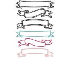 Metal cutting dies stencils for banner label bow label cutting dies diy invitation card scrapbooking album decorative embossing paper cutting dies card making 3 pieces