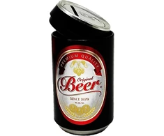 Metalinė taupyklė mažas alaus stiklas 33cl atidaryta taupyklė juoda (12x6.5cm)