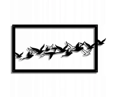 Metalinis dekoratyvinis skraidantys paukščiai 110x57cm