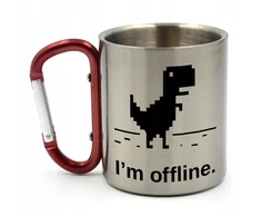 Metalinis puodelis su karabinu I'm Offline 300ml