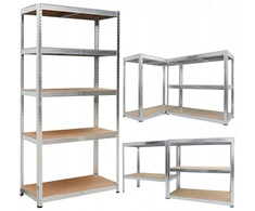 Metalinis sandėliavimo stelažas Legger - 5 lentynos - keliamoji galia 750 kg - 180x90x40 cm