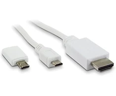 Metronic 470280 Hdmi/mhl/micro Usb kabelis 1.5m baltas