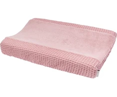 Meyco Teddy vystymo kilimėlio užvalkalas (minkštas vystymo kilimėlio užvalkalas, lengva priežiūra ir aukšta kokybė, 100% vaflių medvilnė, teddy vilna, 50 x 70 cm), sena rožinė