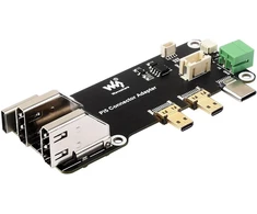 Micro hdmi į hdmi adapterio plokštė, skirta raspberry pi 5 / raspberry pi 4b, palaikomi du 4k išėjimai, du maitinimo būdai - type-c prievadas arba varžtų gnybtas