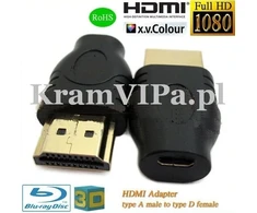 Micro Hdmi moteriška į Hdmi vyrišką Adapteris