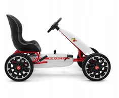 Milly Mally Pedalinis kartingas Baltas Abarth, Sportiškas stilius, Aukšta kokybė