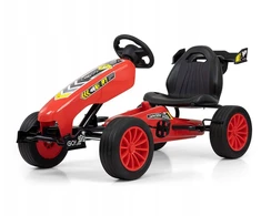 Milly Mally Pedalinis kartingas Rocket, tvirtas, saugus, reguliuojama sėdynė priekyje ir gale, 3+
