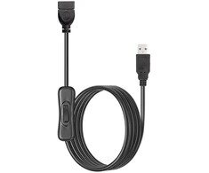Mimiroom Usb ilginimo laidas su jungikliu 1m Usb laidas su jungikliu, tinkamas atminties kortelėms, Led lemputėms ir kitiems smulkiems elektros prietaisams