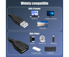 Mimiroom Usb ilginimo laidas su jungikliu 1m Usb laidas su jungikliu, tinkamas atminties kortelėms, Led lemputėms ir kitiems smulkiems elektros prietaisams