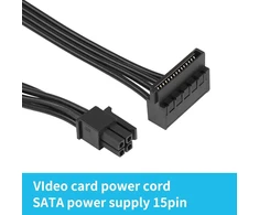 Mini 4pin į Sata 15pin maitinimo adapterio kabelis, 40 cm, 2 vnt.