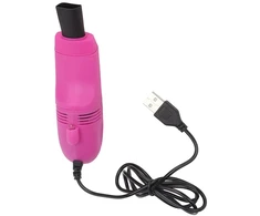 Mini klaviatūros valiklis, Usb stabilus maitinimo prailginimo plokščias galvutės mini klaviatūros dulkių siurblys naminių gyvūnėlių plaukams (rožinė-raudona)