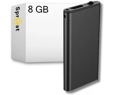 Mini šnipinėjimo diktofonas pasiklausymui aktyvuojamas balsu, matmenys 4,2x2,2 cm, 8 gb