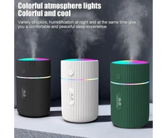 Mini ultragarsinis drėkintuvas, usb eterinių aliejų difuzorius, automobilio valiklis, aromaterapinis anijonų rūko generatorius su led naktine lempute namams, biurui, kūdikių kambariui, automobiliui (juodas)