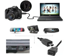 Mini Usb 5 kontaktų prailginimo laidas 0.5m
