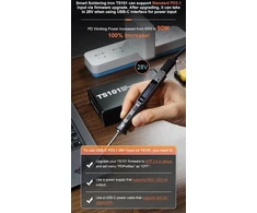 Miniware Ts101 lituoklis su Bc2 antgaliais, nešiojamas skaitmeninis Dc5525 Usb-c 90w, reguliuojama temperatūra 50-400°c, originalus programuojamas Oled ekranas