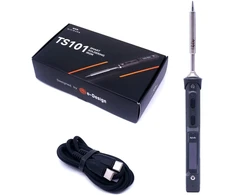 Miniware Ts101 lituoklis su Bc2 antgaliais, nešiojamas skaitmeninis Dc5525 Usb-c 90w, reguliuojama temperatūra 50-400°c, originalus programuojamas Oled ekranas