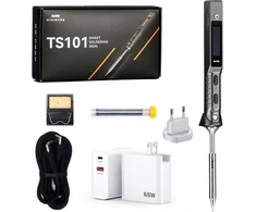 Miniware Ts101 lituoklis suvirinimo aparatas i antgaliai usb-c pd eu kištukas maitinimo šaltinio rinkinys nešiojamas skaitmeninis 65w greito kaitinimo temperatūra reguliuojama 50-400°c