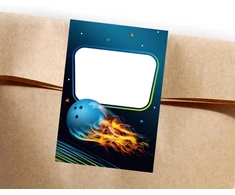 Minkocards 12 dovanų maišelių (natūralūs) + 12 lipdukų boulingo vakarėlio dovanų maišeliai vakarėliams, dovanų pakavimas svečiams vaikų gimtadienio mergaitėms, gimtadienio berniukams