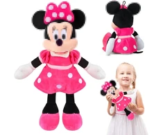 Minnie Mouse pliušinis žaislas, 35 cm minkštas žaislas Minnie Mouse rožinis, Minnie pliušinės lėlės vaikams, kimštinis žaislas pelė, pliušinis žaislas gimtadieniams, pliušinis žaislas mergaitėms ir berniukams dovana vaikams (minnie)