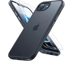 Miracase dėklas, skirtas iphone 16e [su 2 apsauginiais stiklais] 360° oro pagalvės 3 sluoksnių karinė apsauga smūgiams atsparus įbrėžimams atsparus pirštų atspaudams puikiai jaučiasi plonas mobiliojo telefono dėklas, skirtas iphone 16e 6,1 colio