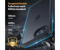 Miracase dėklas, skirtas iphone 16e [su 2 apsauginiais stiklais] 360° oro pagalvės 3 sluoksnių karinė apsauga smūgiams atsparus įbrėžimams atsparus pirštų atspaudams puikiai jaučiasi plonas mobiliojo telefono dėklas, skirtas iphone 16e 6,1 colio