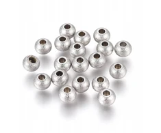 Mixform Tekstūruoti nerūdijančio plieno rutuliukai 6x4.5mm, 10 vnt.