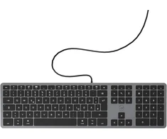Mobility Lab Ml311883 laidinė klaviatūra su vokišku Qwertz išdėstymu, skirta Mac – juoda/pilka
