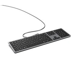 Mobility Lab Ml311883 laidinė klaviatūra su vokišku Qwertz išdėstymu, skirta Mac – juoda/pilka