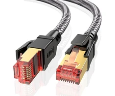 Modemas Ltemziiy Cat 8 lan kabelis 8 m, 40 gbps didelio greičio gigabitinis 2000 mhz pintas tinklo kabelis ethernet kabelis, s/ftp patch kabelis su rj45 paauksuota jungtimi, skirtas ps5/laptop/router/gaming/modem