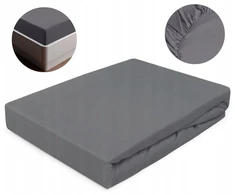 Modenahome Jersey paklodė su guma 160x200 cm, 100% medvilnė, stora, įvairių spalvų