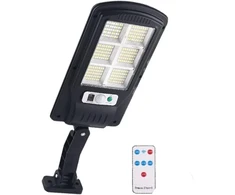 Mokeka Lauko saulės energijos Led prožektorius, 240 Led lempa su judesio davikliu ir nuotoliniu valdymu, 3 reguliuojami režimai, Ip65 atsparus vandeniui, puikiai tinka sodui, terasai, įėjimui, garažui (1 vnt.)